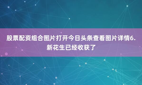 股票配资组合图片打开今日头条查看图片详情6.新花生已经收获了